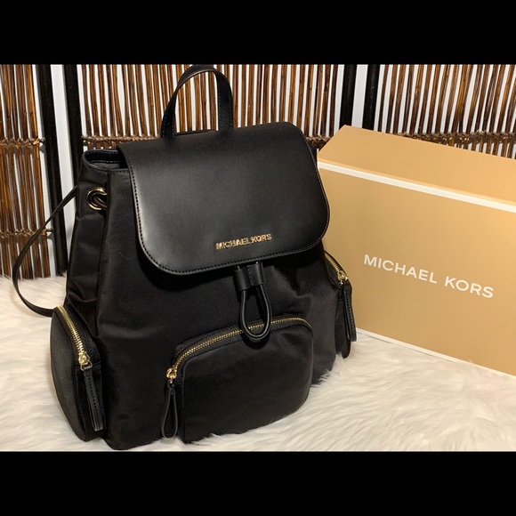 Michael Kors Handbags - Michael Kors “Abbey” Large Cargo Backpack in Black